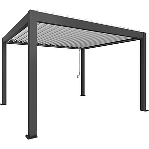 BIOHORT Pergola Gr. 4 x 3,5 dunkelgrau/weiß