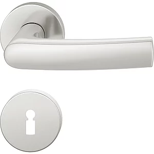 FSB Drückergarnitur 12 1015 ASL auf Rosette BB, silber eloxiert