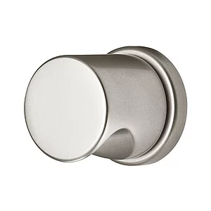 GEOS Türknopf Zylinderform fest auf Rosette, Gewindeansätze M4, Edelstahl