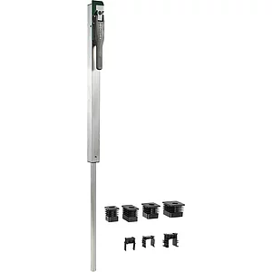 Integrierter Bolzen-Stangenriegel SUBY,Riegel 100mm Höhenverstellung, Alu silber