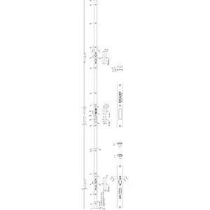 KFV Schließleiste B298 "Q" zu AS 2600 Syst. 13mm, rechts,verzinkt silber