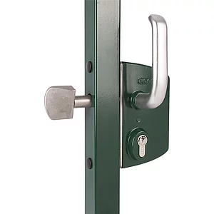 Schiebetorschloss LSKZ5050U2L, für 50 mm Vierkantrohr, Aluminium silberfärbig