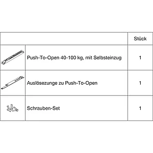 HAWA Porta 100/HMT-Pocket Acoustics Push-To-Open Dämpfung Selbsteinzug 100 kg