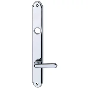 Langschild ALT - WIEN, WC 90, m. Drehknopf, Messing verchromt