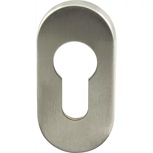 Zylinderrosette PZ oval, Edelstahl matt