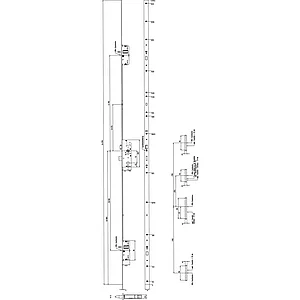 KFV MFV-Schloss BS 2300 DIN, DM 35, Stulp 16 mm eckig, VK 8 mm, Stahl verzinkt