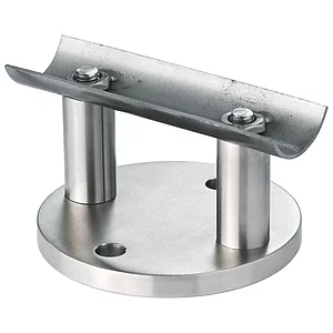 CROSO Wandanker m. Anschlussplatte f. Rohr ø 42,4 mm, ø 100 mm,Edelstahl V2A