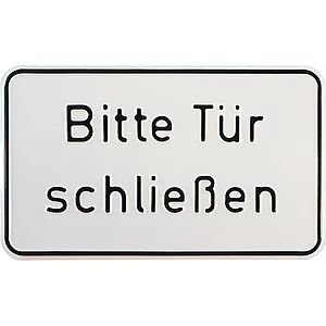 Hinweisschild Bitte Tür schließen 250 x 150 mm