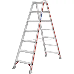 HYMER Alu-Stufen-Stehleiter Type 4024 Stufen=2 x 7 Länge=1,79 m
