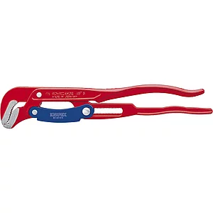 KNIPEX S-Maul-Rohrzange 8360 mit Schnelleinstellung 1.1/2", L=420 mm, rot