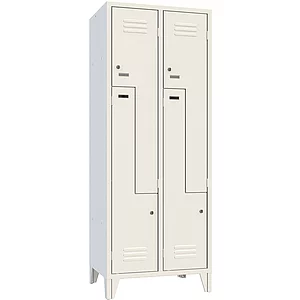 Z-Garderobenschrank Abteilanzahl 4 RAL7035 lichtgrau
