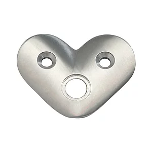 CROSO Eckmontageplatte für Rohr ø 42,4 x 2,0 mm, Edelstahl V2A