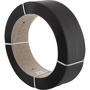 Polypropylenband schwarz 2000 x12x0,80 mm Bruchlast 250 kg Kern ø 406 mm