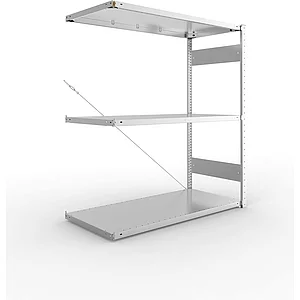 META Steck-Anbauregal 1500 x 1300 x 600 mm 3 Fachböden 230 kg