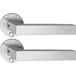 SOLIDO Solo Drückergarnitur MALMÖ - Flachrosette rund, für Schlüssel, Edelstahl