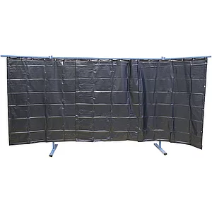 KEMPER Schweißerschutzwand 3-teilig Breite 3.80 m dunkelgrün