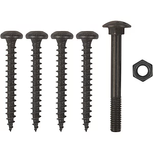 Schraubenset für Langband einseitig gerollt 700-1000mm, Stahl schwarz verzinkt