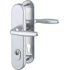 SH-Drückergarnitur VERONA-auf LS PZ88, SST, mit Kzs., TS42-47, silber