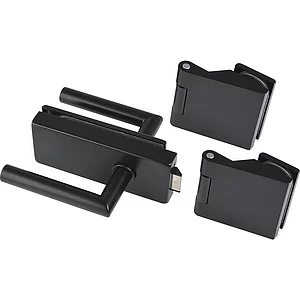 Beschlagsgarnitur Classic, unversperrbar, Aluminium schwarz RAL 9005