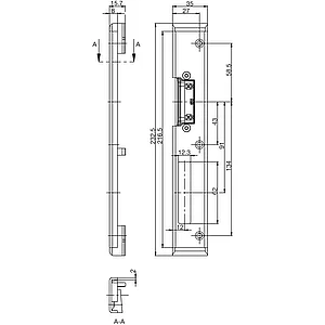 GU Schließblech Secury Automatic MR2 mit Austauschstück, 1 flg. Rehau 730,rechts