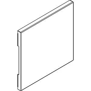 HAWA Toplock Abdeckkappe blind eckig für Gegenkasten Kunststoff Edelstahl-Effekt