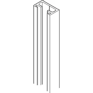 HAWA Wandanschlussprofil für Glastüren L=3500 mm Aluminium farblos eloxiert