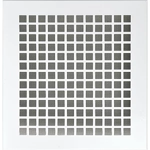 UPMANN Lüftungsgitter eckig mit Klemmfeder 240x230 mm Stahl weiß