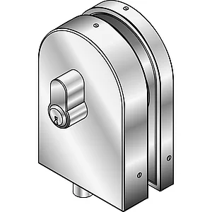 DORMA-Glas Eckschloss Prestige, PZ-vorgerichtet, 8 - 12 mm, (21.448) Edelstahl