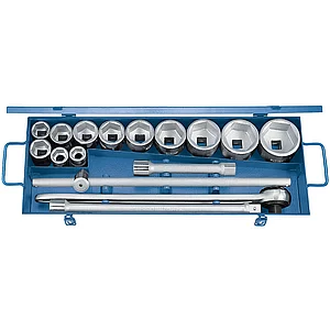 GEDORE Steckschlüssel-Satz 32 FMU 3/4"vierkant mit Umschaltknarre 16-teilig