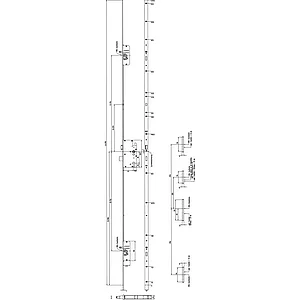 KFV MFV-Schloss BS 2300 ÖNORM, DM 65, Stulp 20 mm eckig, silber verzinkt
