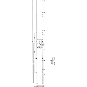 KFV MFV-Schloss BS 8100 ÖNORM, DM 65, Stulp 20 mm eckig, silber verzinkt