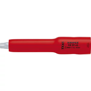 KNIPEX Steckschlüssel-Einsatz isoliert 9829, 3/8" für TX45, Länge 117 mm