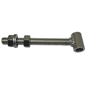 Durchschraubband-Flügelteil, Bandrollen ø 24 mm, M 16x150, Edelstahl-Effekt