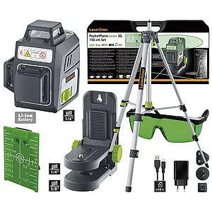 LASERLINER Multifunktions-Linienlaser PocketPlane 3G Set 3,7 V 3,6 Ah Li-Ion