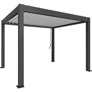 BIOHORT Pergola Gr. 3,5 x 3 dunkelgrau/weiß