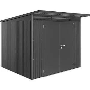 BIOHORT Gerätehaus AvantGarde A6 dunkelgrau-metallic Doppeltür