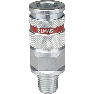 JWL Stahlkupplung DN 7,8 BSP mit Außengewinde 1/4"