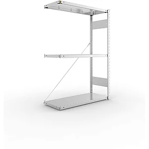 META Steck-Anbauregal 1500 x 1000 x 400 mm 3 Fachböden 150 kg