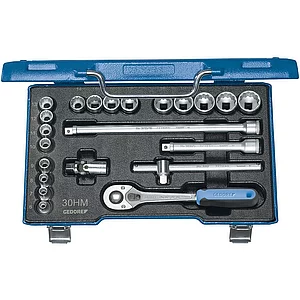 GEDORE Steckschlüssel-Satz 30HMU-10 3/8"vierkant mit Umschaltknarre 22-teilig