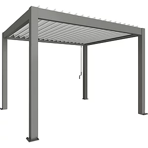 BIOHORT Pergola Gr. 3,5 x 3 quarzgrau/weiß