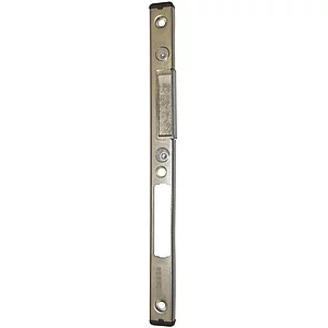 KFV Schließblech Falle/Riegel verstell. m. AT-Stück, links,verzinkt silberfärbig