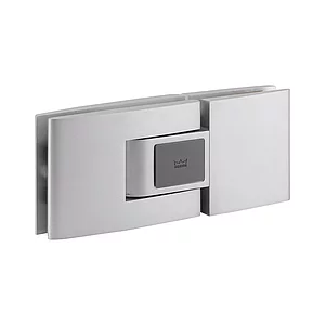 Pendeltürbeschlag Tensor Glas-Glas, Feststellpunkt 90°,Aluminium silber eloxiert