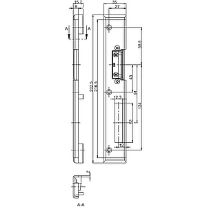 GU Schließblech Secury Automatic MR2 mit Austauschstück, 1flg. Rehau 730, links
