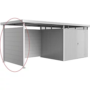 BIOHORT Seitendach-Seitenwand HighLine H3 silber-metallic