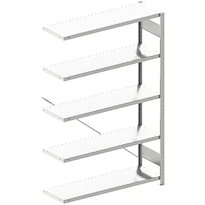 META Steck-Anbauregal 2000 x 1300 x 400 mm 5 Fachböden 230 kg