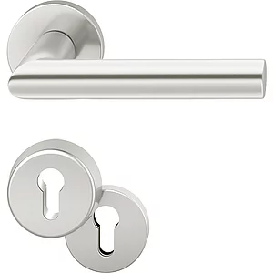 FSB Haustürdrückergarnitur 12 1076, Aluminium silber eloxiert