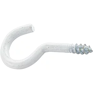 Schraubhaken mit Holzgewinde gebogen 4,1x40 weiß-beschichtet