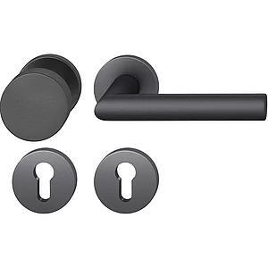 FSB Feuerschutz Wechselgarnitur 76 1076 AGL ÖNORM PZ, links, schwarz matt