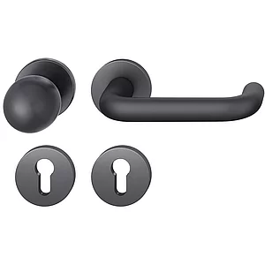 FSB Wechselgarnitur 12 1070 ASL auf Rosette PZ, Knopf drehbar, schwarz matt