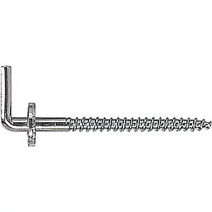 Gerader Schraubhaken für Holzgewinde 4.4x68 verzinkt-blau